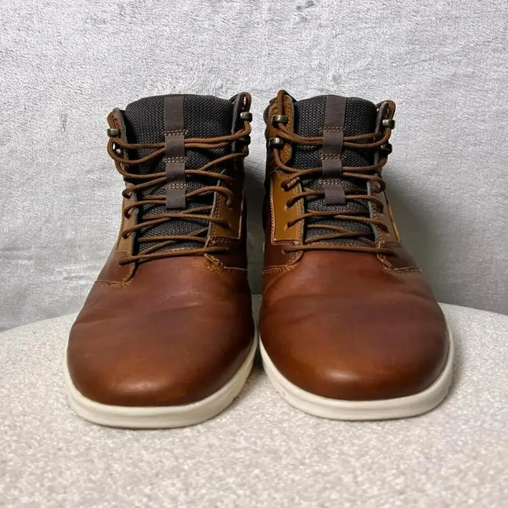 Timberland Hoverlite Brown Leather Boots Men's 10.5 Chukka Graydon Lightly Worn